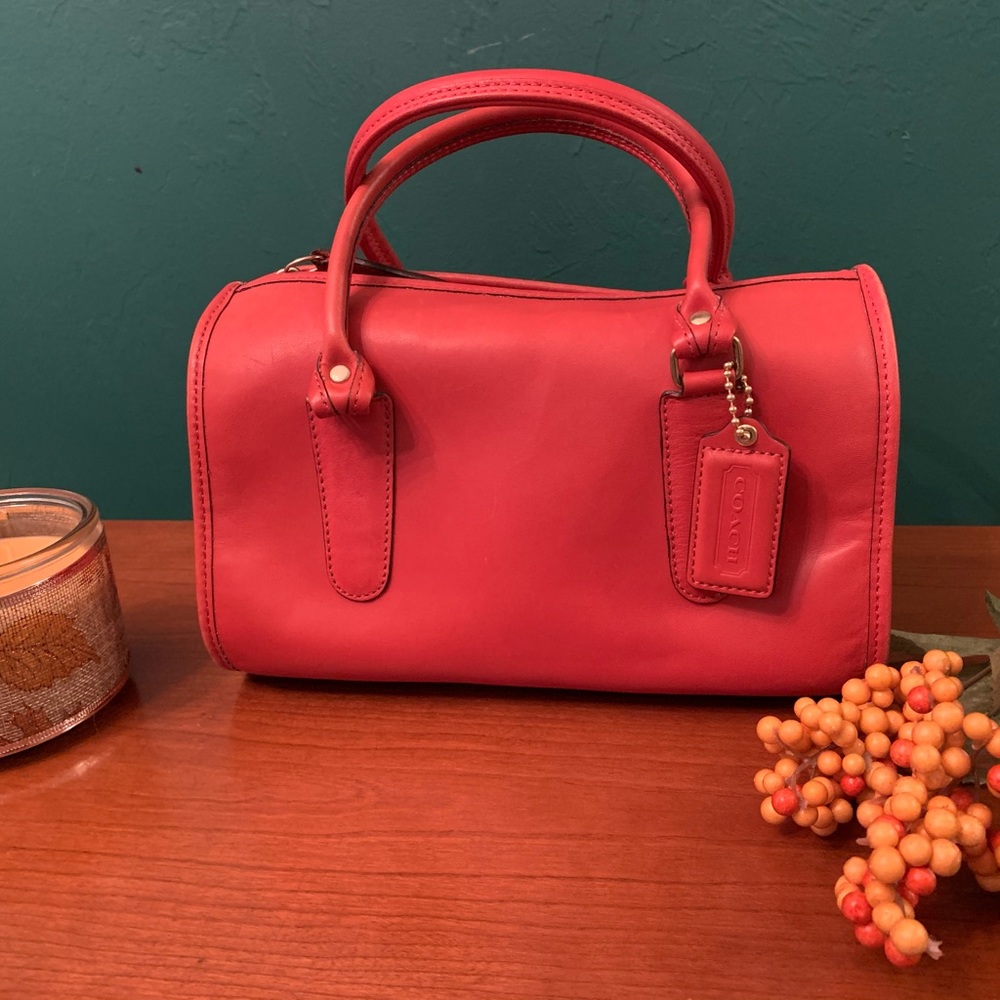 Coach Limited Edition All Leather Handbag Orange